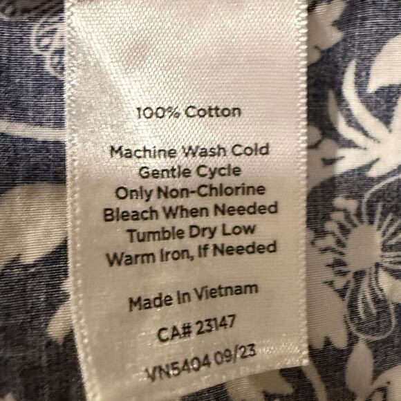 Talbots The Piper Pleated Patio A Line Midi Skirt 4 Blue White Floral Cotton - Picture 6 of 8